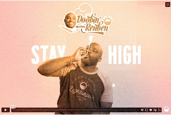 Stylized YouTube of Lightshade Dispensaries's Doobin' with Reuben