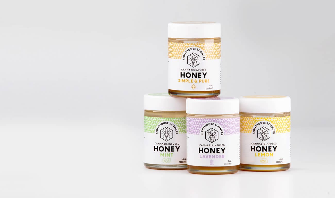 Lighthouse Sciences Cannabis Infused Honey Package Design