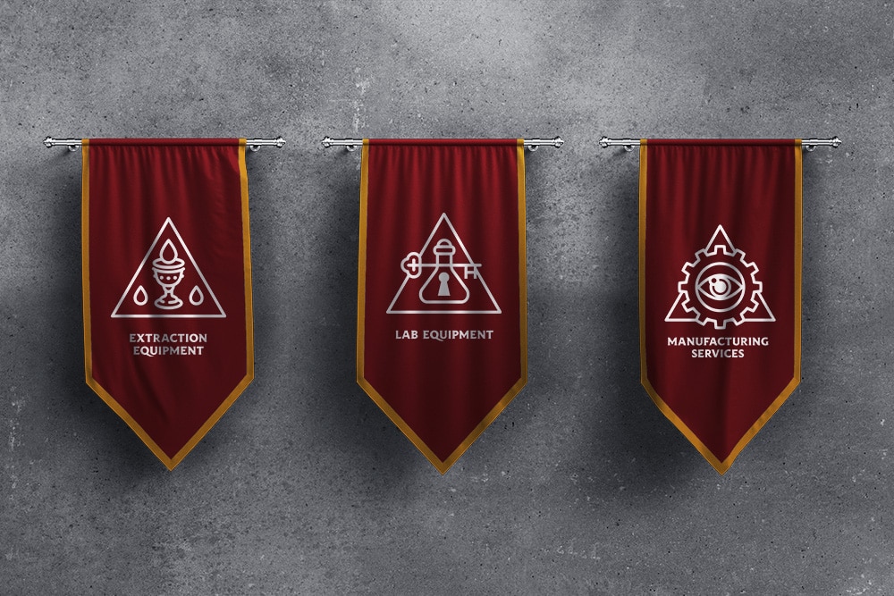 Illuminated Extractors Icons on Banners