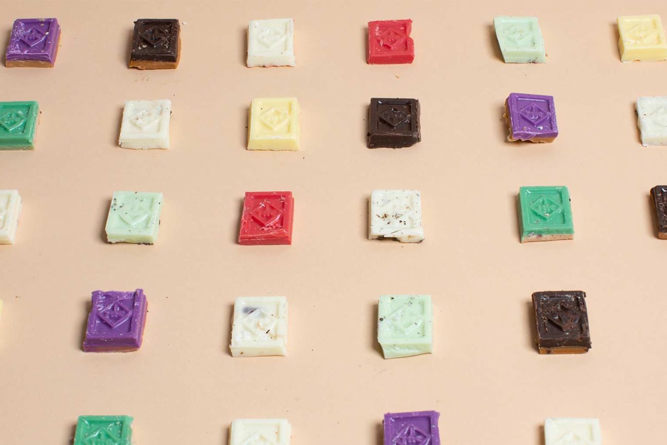 koala chocolate edible bars in a grid