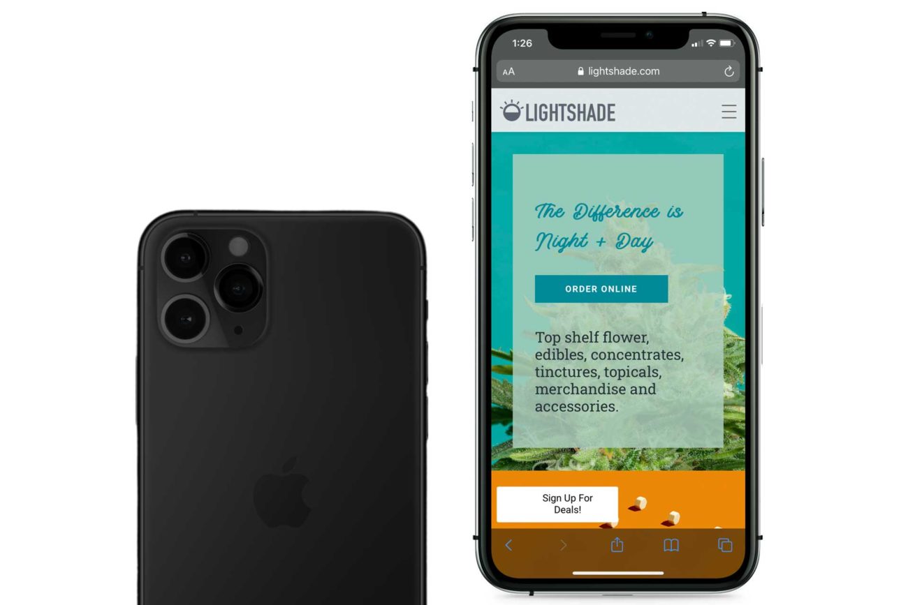 LIGHTSHADE MOBILE SITE MOCK