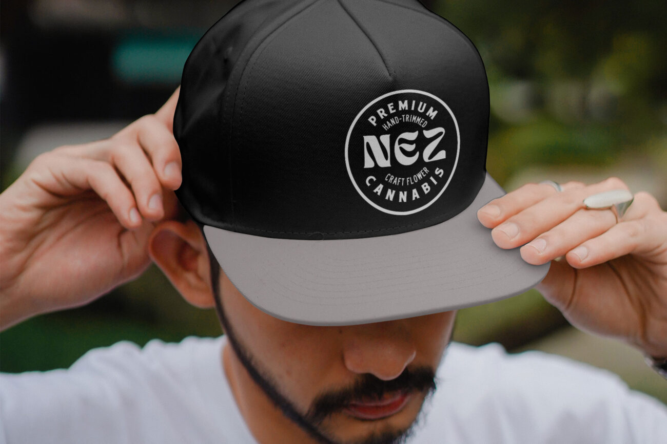 Nex Craft Cannabis Black Ball Hat Mock Up
